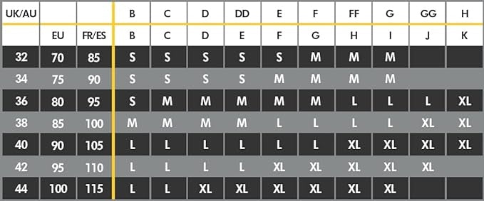MEDELA gorset do laktatora HANDS-FREE XL czarny z tabelą rozmiarów do dopasowania
