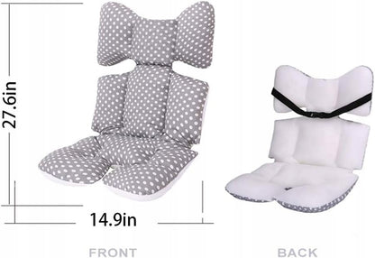 MIRACLE BABY wkładka oddychająca do wózka spacerowego, miękka wkładka 0+ z bawełny, 60x38 cm