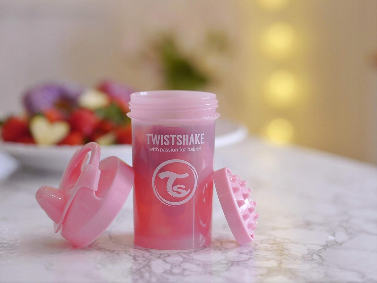 TWISTSHAKE lonček z nastavkom proti polivanju, 300 ml, 8m+ Fruitsplash CRAWLER CUP