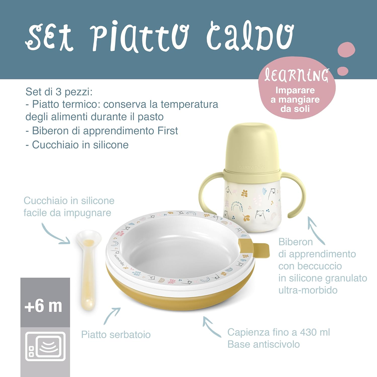 SUAVINEX set termo plato vaso cuchara FOREST