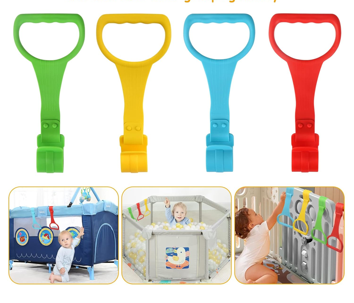 JOY PLUS asas de silicona para cuna que facilitan que el bebé se levante, 4 unidades