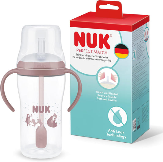 NUK Perfect Match lonček s slamico 260 ml 8m+