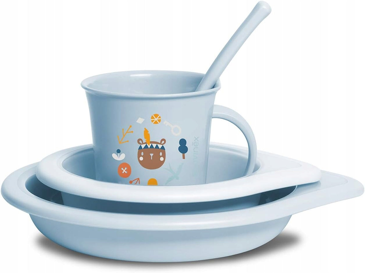 SUAVINEX Geschirr-Set Teller Becher Löffel