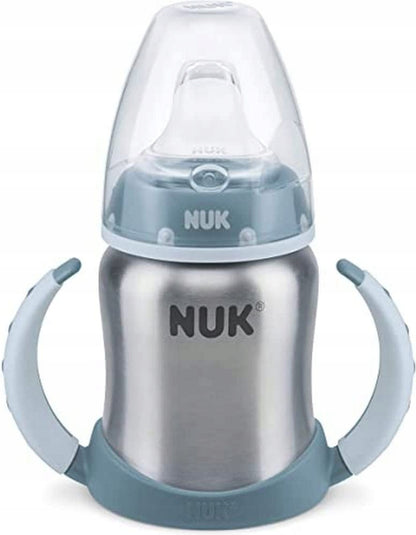 NUK First Choice oceľový neprete̍kajúci pohár 125 ml 6 m+