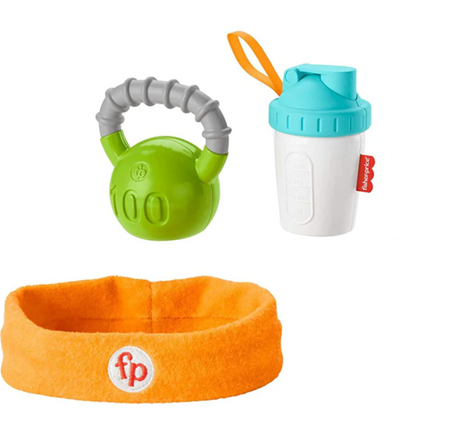 FISHER-PRICE Baby Bizeps Hantel-, Shake-, Stirnband-Geschenkset