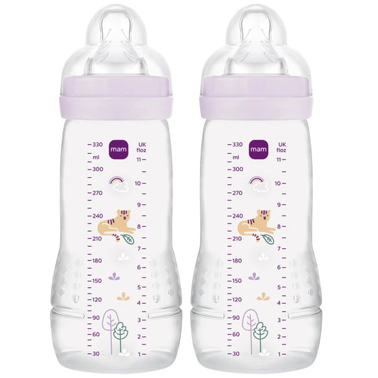 MAM Easy Active sada lahví 2× 330 ml 4 m+ dudlík 3 TYGR