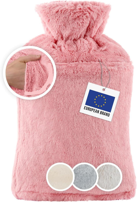 BLUMTAL Premium termofor iz kavčuka za vodo 1,5 litra + prevleka iz flisa 21 x 31 cm