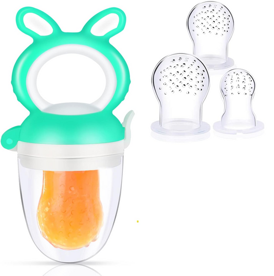 OLADWOLF massaggiagengive dosatore di frutta per bambini 3-12 mesi 1 pezzo 4 tettarelle