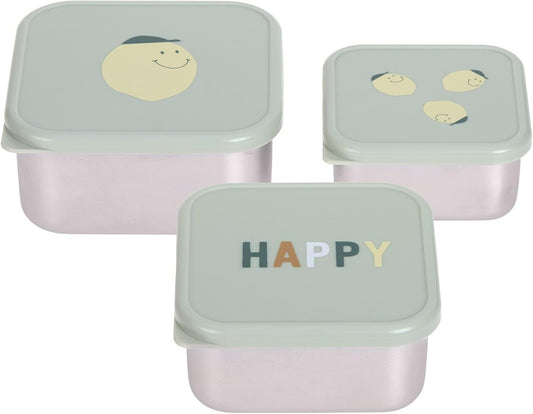 LASSIG Snackbox in acciaio contenitori per snack x3