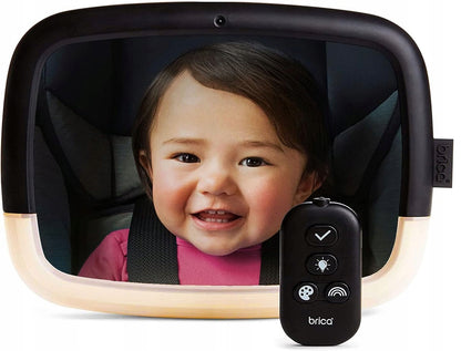 BRICA Baby-Beobachtungsspiegel mit Licht + Fernbedienung