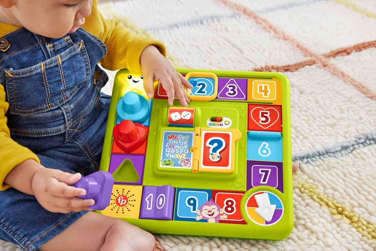 FISHER-PRICE HRB74 interaktivna igralna plošča 40 zvokov NEMŠKI JEZIK