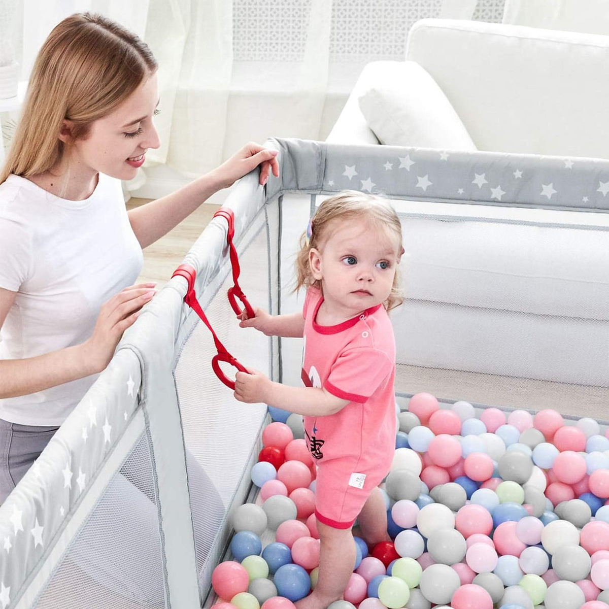 MENG Bettgriffe für Kinder, um das Aufstehen zu erleichtern, 8 Stück
