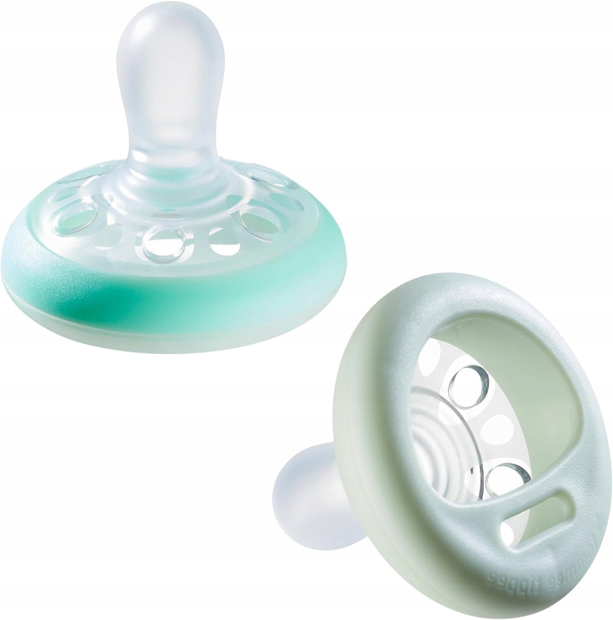 TOMMEE TIPPEE smoczek ortodontyczny x2 0-6msc ŚWIECĄ W CIEMNOŚCI, zielony, silikonowy, świecący w ciemności