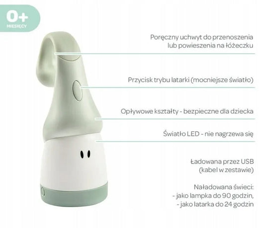 BEABA Pixie 2en1 linterna LED portátil luz nocturna para bebés