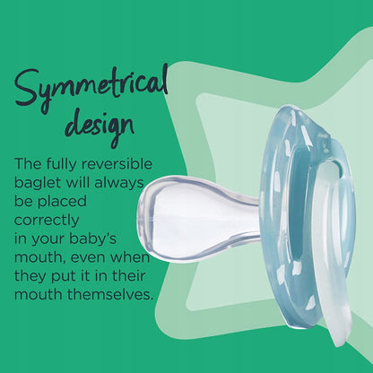 Tommee Tippee Night symetrické svítící dudlíky 18-36m