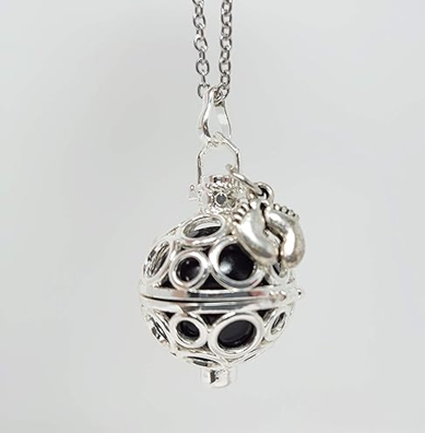 BOLA di GRAVIDANZA collana d'argento con campanellino per mamma in gravidanza