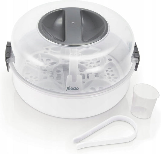 ALECTO BW-04 mikrovalovni sterilizator za 4 stekleničke + prijemalke in merica