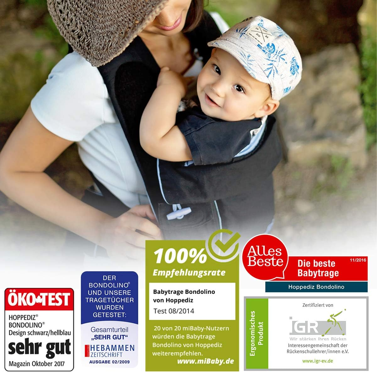 HOPPEDIZ Bondolino Plus ergonomické nosidlo