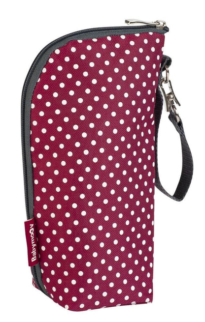 BABYMOOV torba do wózka BABY CHIC + przewijak, beżowo-bordowa torba w kropki z uchwytem