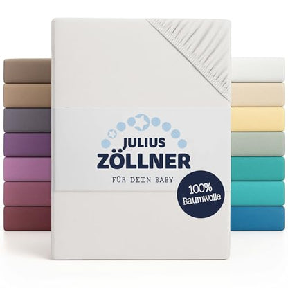 Julius Zöllner σεντόνι ζέρσεϊ με λάστιχο, λευκό, 50x100 cm