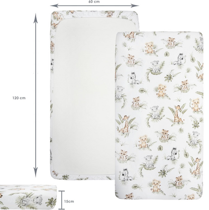 MEDIPARTNERS sábana bajera para cuna 60cmx120cm 3 unidades