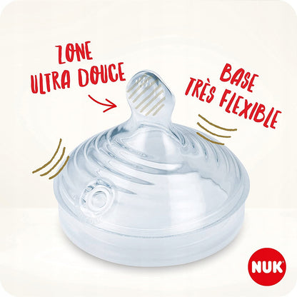 NUK Nature Sense zestaw butelek 260,150ml +smoczek, ultra miękki i bardzo elastyczny smoczek