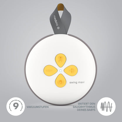 MEDELA Swing Maxi podwójny laktator 2-fazowy U, biało-żółty, 9 poziomów vacuum