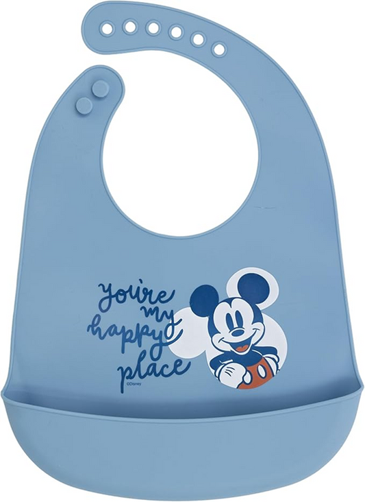 STOR silikonski slinček z žepkom MICKEY MOUSE