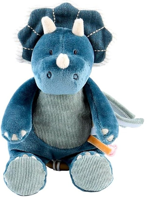 NOUKIE'S ninica z glasbeno skrinjico "Brahmsova uspavanka" TRICERATOPS 20 cm