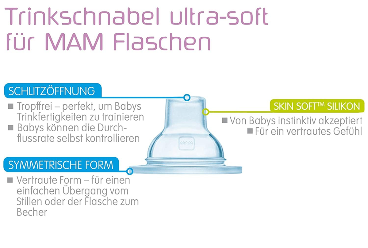 ICH habe Sauger für Flaschen und Becher 4 Monate+ x2