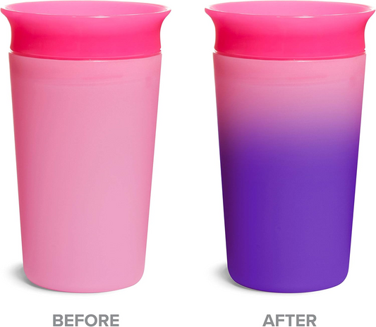 MUNCHKIN Miracle Color Change Becher mit 360°-Trinkrand 266 ml 12 m+