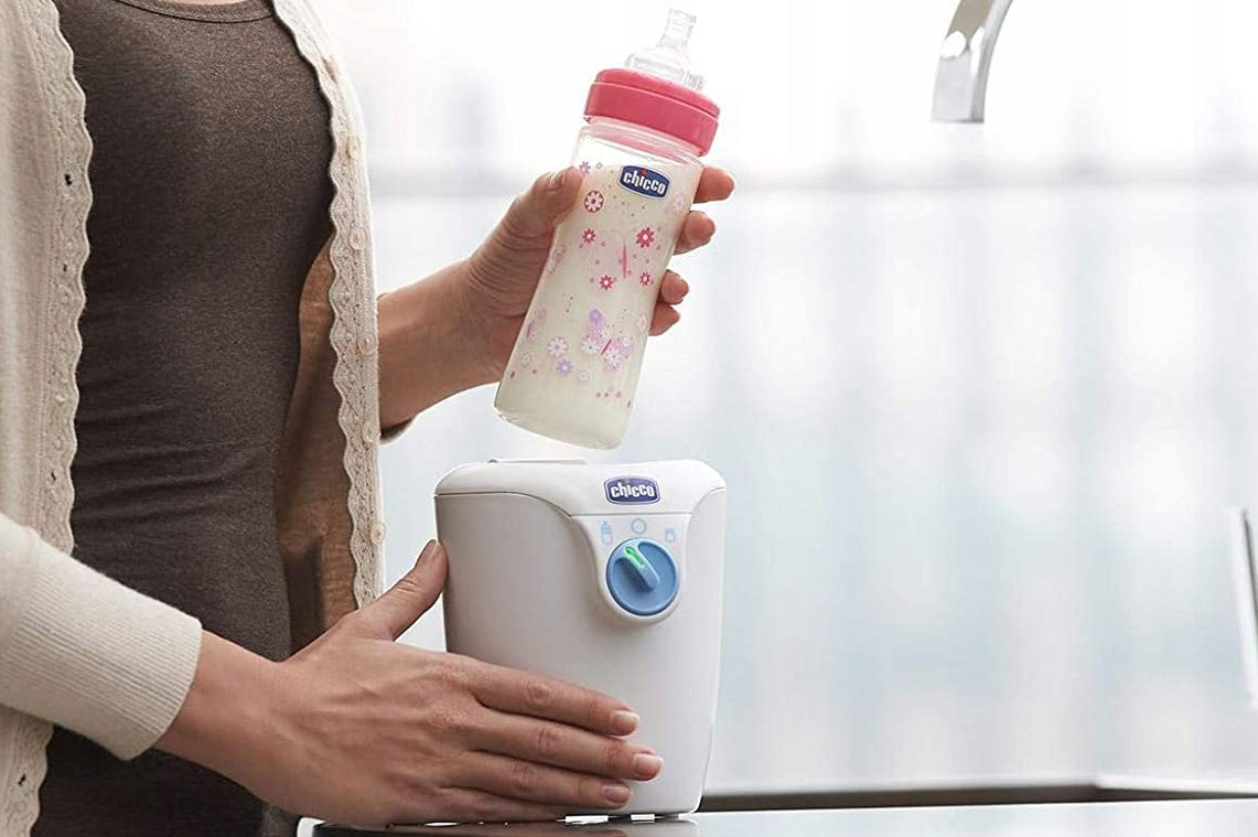 CHICCO Home Travel PODRÓŻNY PODGRZEWACZ DO BUTEL U – cyfrowy podgrzewacz do butelek do domu i samochodu, biały