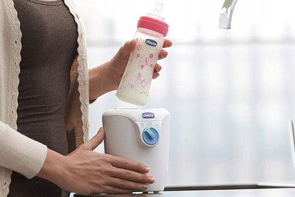 CHICCO Home Travel PODRÓŻNY PODGRZEWACZ DO BUTEL U – cyfrowy podgrzewacz do butelek do domu i samochodu, biały