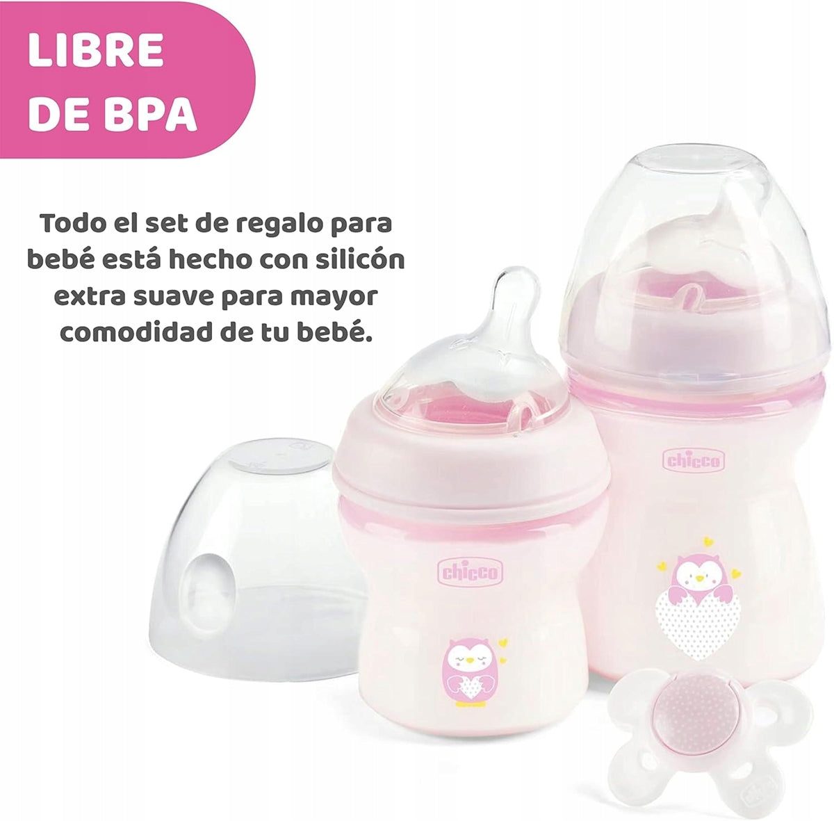 CHICCO σετ NaturalFeeling μπιμπερό 150 250 ml + θηλή 0+
