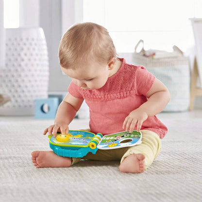 FISHER-PRICE GFP29 elektroniczna książeczka sensoryczna dla niemowląt 6m+, wielokolorowa, używana