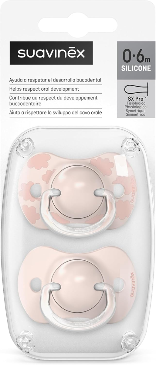 SUAVINEX SX PRO anatomický dudlík x2 silikon 0-6 měsíců