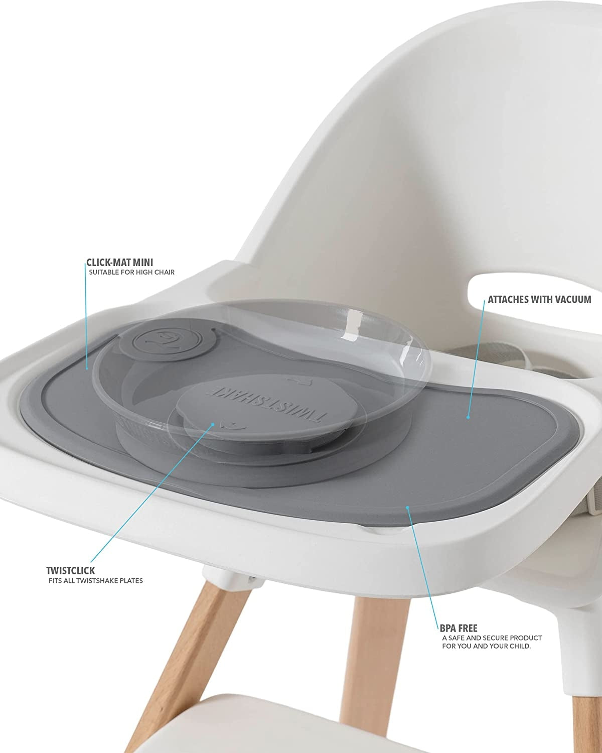 TWISTSHAKE Tischset CLICK MAT MINI + Schale 6m+