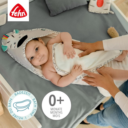 FEHN toalla con capucha cebra 80x80 cm para bebés