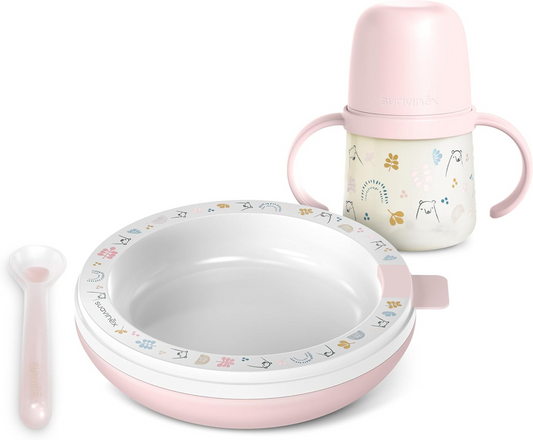SUAVINEX Thermo-Teller, Tasse, Löffel-Set FOREST