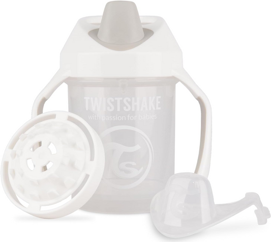 TWISTSHAKE Mini Cup Auslaufsicherer Becher mit Trinkschnabel und Mixer 230 ml 4 Monate+