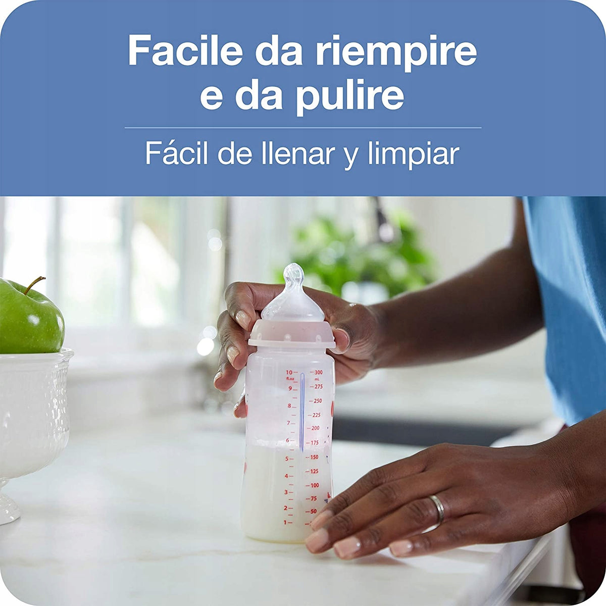 NUK komplet NO COLIC 4 stekleničke s košarico KONTROLA TEMPERATURE