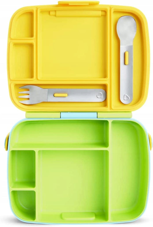MUNCHKIN Bento Box portapranzo + posate, 5 scomparti