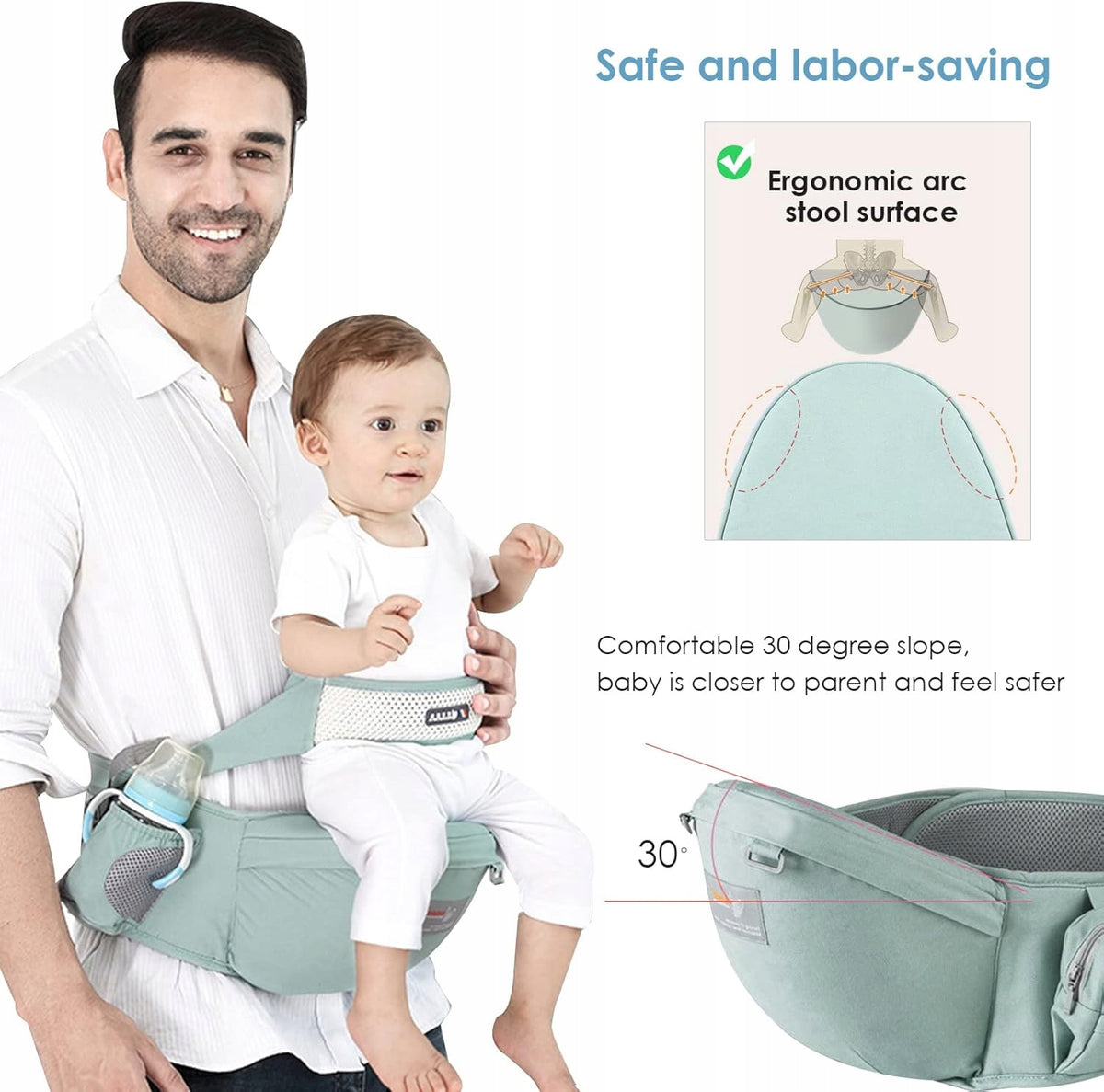 SONARIN portabebés asiento de cadera 0-36 meses