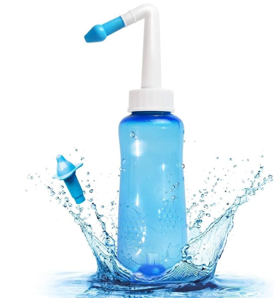 HOUDIAN Neti Pot irrigador nasal para niños y adultos 2 boquillas 300 ml