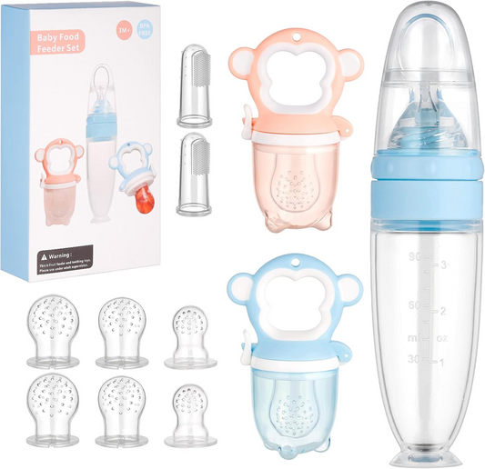 LEADSTAR massaggiagengive dosatore di frutta 2 pezzi 6 beccucci + cucchiaino 90 ml