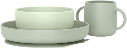 SUAVINEX Set de vajilla de silicona 3 piezas 4m+