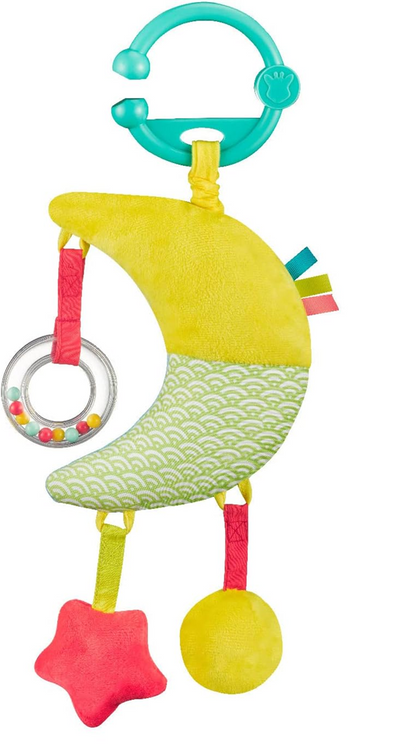 SOPHIE LA GIRAFE obesek z glasbeno skrinjico za voziček in posteljico 28 cm LUNA
