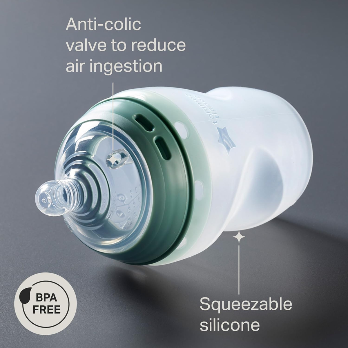 TOMMEE TIPPEE steklenička closer to nature SOFT FEEL SILICONE 260ml