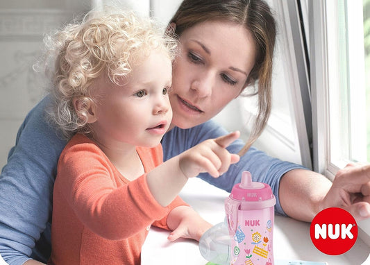NUK Kiddy Cup FĽAŠA s klipom 300 ml