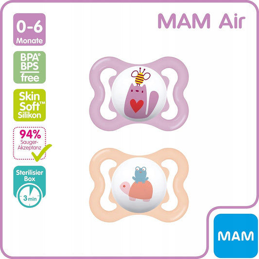 MAM AIR sucette apaisante x2 0-6m